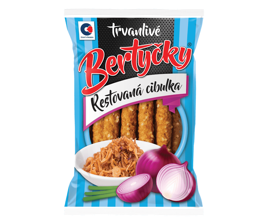 Bertyčky s restovanou cibuľkou