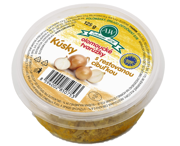 Olomoucké tvarôžky Kúsky s restovanou cibuľkou 125g