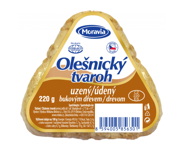 Olešnický tvaroh údený